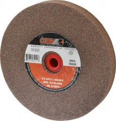 Camel Grinding Wheels - 46 Grit Aluminum Oxide Bench & Pedestal Grinding Wheel - 6" Diam x 1" Hole x 3/4" Thick, 4456 Max RPM, M Hardness, Coarse Grade , Vitrified Bond - A1 Tooling