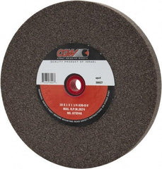 Camel Grinding Wheels - 36 Grit Aluminum Oxide Bench & Pedestal Grinding Wheel - 10" Diam x 1-1/4" Hole x 1" Thick, 2483 Max RPM, O Hardness, Very Coarse Grade , Vitrified Bond - A1 Tooling