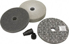 3M - 4 Piece Deburring Kit - 6" Diam Deburring & Unitized Wheels, Aluminum Oxide, 7500 RPM, Medium Grade - A1 Tooling