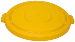 Rubbermaid - Round Lid for Use with 44 Gal Round Trash Cans - Yellow, Polyethylene, For Brute Trash Cans - A1 Tooling