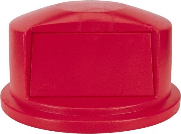 Rubbermaid - Round Lid for Use with 32 Gal Round Trash Cans - Red, Polyethylene, For 2632 Brute Trash Cans - A1 Tooling