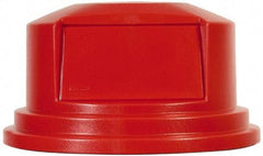 Rubbermaid - Round Lid for Use with 55 Gal Round Trash Cans - Red, Polyethylene, For 2655 Brute Trash Cans - A1 Tooling