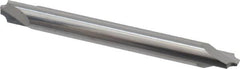 Accupro - 0.072" Radius, 1/4" Mill Diam, 2 Flute Solid Carbide Corner Rounding End Mill - Double End, Uncoated, 2-1/2" OAL, 1/4" Shank Diam - A1 Tooling