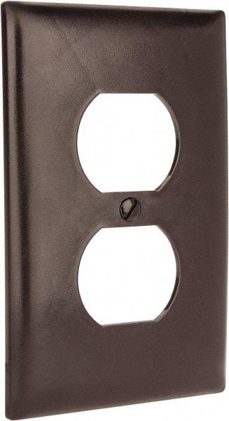 Pass & Seymour - 1 Gang, 4-11/16 Inch Long x 2-15/16 Inch Wide, Standard Outlet Wall Plate - Duplex Outlet, Brown, Nylon - A1 Tooling