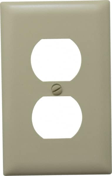 Pass & Seymour - 1 Gang, 4-11/16 Inch Long x 2-15/16 Inch Wide, Standard Outlet Wall Plate - Duplex Outlet, Ivory, Nylon - A1 Tooling