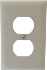 Pass & Seymour - 1 Gang, 4-11/16 Inch Long x 2-15/16 Inch Wide, Standard Outlet Wall Plate - Duplex Outlet, Light Almond, Nylon - A1 Tooling