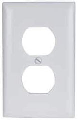 Pass & Seymour - 1 Gang, 4-11/16 Inch Long x 2-15/16 Inch Wide, Standard Outlet Wall Plate - Duplex Outlet, White, Nylon - A1 Tooling