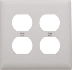 Pass & Seymour - 2 Gang, 4-11/16 Inch Long x 2-15/16 Inch Wide, Standard Outlet Wall Plate - Duplex Outlet, White, Nylon - A1 Tooling