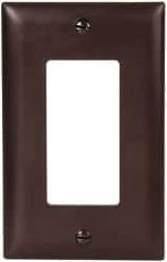 Pass & Seymour - 1 Gang, 4-11/16 Inch Long x 2-15/16 Inch Wide, Standard Switch Plate - Decorator Switch, Brown, Nylon - A1 Tooling