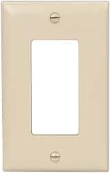 Pass & Seymour - 1 Gang, 4-11/16 Inch Long x 2-15/16 Inch Wide, Standard Switch Plate - Decorator Switch, Ivory, Nylon - A1 Tooling