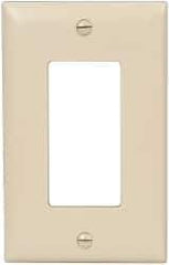 Pass & Seymour - 1 Gang, 4-11/16 Inch Long x 2-15/16 Inch Wide, Standard Switch Plate - Decorator Switch, Ivory, Nylon - A1 Tooling