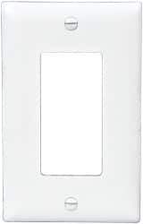 Pass & Seymour - 1 Gang, 4-11/16 Inch Long x 2-15/16 Inch Wide, Standard Switch Plate - Decorator Switch, White, Nylon - A1 Tooling