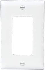 Pass & Seymour - 1 Gang, 4-11/16 Inch Long x 2-15/16 Inch Wide, Standard Switch Plate - Decorator Switch, White, Nylon - A1 Tooling