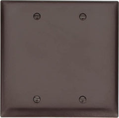 Pass & Seymour - 2 Gang, 4-3/4 Inch Long x 4-11/16 Inch Wide, Standard Blank Wall Plate - Blank, Brown, Nylon - A1 Tooling