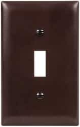 Pass & Seymour - 1 Gang, 4-11/16 Inch Long x 2-15/16 Inch Wide, Standard Switch Plate - Toggle Switch, Brown, Nylon - A1 Tooling