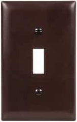 Pass & Seymour - 1 Gang, 4-11/16 Inch Long x 2-15/16 Inch Wide, Standard Switch Plate - Toggle Switch, Brown, Nylon - A1 Tooling