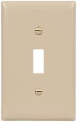 Pass & Seymour - 1 Gang, 4-11/16 Inch Long x 2-15/16 Inch Wide, Standard Switch Plate - Toggle Switch, Ivory, Nylon - A1 Tooling