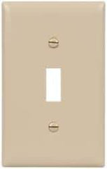 Pass & Seymour - 1 Gang, 4-11/16 Inch Long x 2-15/16 Inch Wide, Standard Switch Plate - Toggle Switch, Ivory, Nylon - A1 Tooling