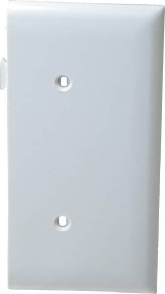 Pass & Seymour - 1 Gang, 4.9062 Inch Long x 2.4687 Inch Wide, Blank Wall Plate - Blank, White, Nylon - A1 Tooling