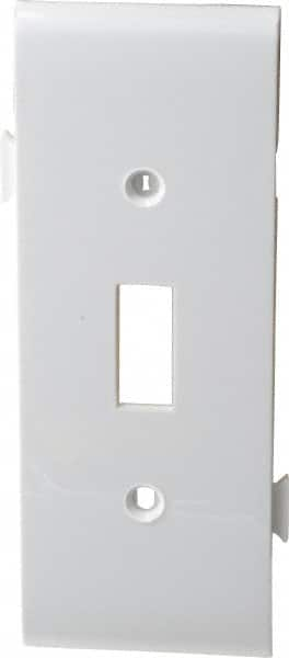 Pass & Seymour - 1 Gang, 4.9062 Inch Long x 1-13/16 Inch Wide, Sectional Switch Plate - Toggle Switch Center Panel, White, Nylon - A1 Tooling