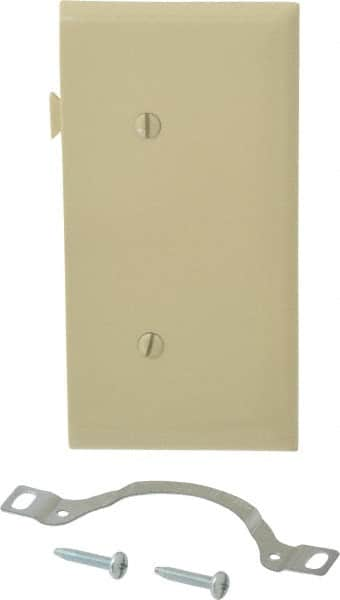 Pass & Seymour - 1 Gang, 4.9062 Inch Long x 2.4687 Inch Wide, Blank Wall Plate - Blank, Ivory, Nylon - A1 Tooling