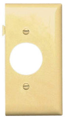 Pass & Seymour - 1 Gang, 4.9062 Inch Long x 2.4687 Inch Wide, Sectional Wall Plate - Single Outlet End Panel, White, Nylon - A1 Tooling