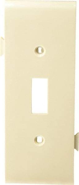 Pass & Seymour - 1 Gang, 4.9062 Inch Long x 1-13/16 Inch Wide, Sectional Switch Plate - Toggle Switch Center Panel, Ivory, Nylon - A1 Tooling