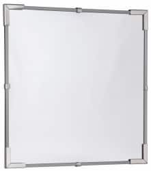 PRO-SAFE - Indoor Rectangular Flat Safety, Traffic & Inspection Mirrors - Acrylic Lens, Hardboard Backing, 12" High - A1 Tooling