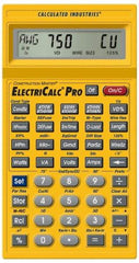 Calculated Industries - 8-Digit LCD with Annunciator-Legends 30 Function Handheld Calculator - 5/8" x 2-1/2" (15.88mm x 63.5mm) Display Size, Yellow, CR-2032 Powered, 9" Long x 8-1/2" Wide x 1-1/2" High - A1 Tooling