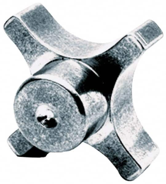 Gibraltar - 63.5mm Head Diam, 4 Point Lobed Knob - M12x1.75 Hole, Aluminum - A1 Tooling