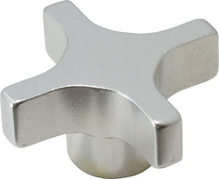 Gibraltar - 50.8mm Head Diam, 4 Point Lobed Knob - M10x1.5 Hole, Aluminum - A1 Tooling