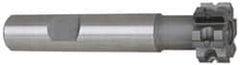 Whitney Tool Co. - 1/32" Radius, 1/16" Circle Diam, 3/4" Cutter Diam, 3/8" Cutting Width, Shank Connection, Concave Radius Cutter - 1/2" Shank Diam, 3" OAL, Carbide-Tipped, Uncoated, Profile Ground, 6 Teeth, Weldon Flat - A1 Tooling