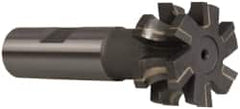 Whitney Tool Co. - 3/16" Radius, 3/8" Circle Diam, 1-3/8" Cutter Diam, 3/4" Cutting Width, Shank Connection, Concave Radius Cutter - 3/4" Shank Diam, 3-1/2" OAL, Carbide-Tipped, Uncoated, Profile Ground, 6 Teeth, Weldon Flat - A1 Tooling