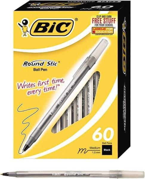 Bic - Ball Point Round Stick Grip Pen - Black - A1 Tooling