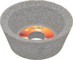 Norton - 3" Diam, 3/4" Hole Size, 1-1/4" Overall Thickness, 60 Grit, Type 11 Tool & Cutter Grinding Wheel - Medium Grade, Aluminum Oxide, K Hardness, Vitrified Bond, 7,640 RPM - A1 Tooling