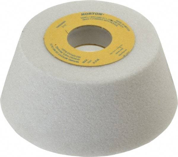 Norton - 3" Diam, 3/4" Hole Size, 1-1/4" Overall Thickness, 60 Grit, Type 11 Tool & Cutter Grinding Wheel - Medium Grade, Aluminum Oxide, J Hardness, Vitrified Bond, 7,640 RPM - A1 Tooling