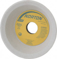 Norton - 6" Diam, 1-1/4" Hole Size, 2" Overall Thickness, 46 Grit, Type 11 Tool & Cutter Grinding Wheel - Coarse Grade, Aluminum Oxide, K Hardness, Vitrified Bond, 3,820 RPM - A1 Tooling