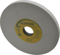 Norton - 7" Diam x 1-1/4" Hole x 1/2" Thick, K Hardness, 100 Grit Surface Grinding Wheel - Aluminum Oxide, Type 1, Fine Grade, 3,600 Max RPM, Vitrified Bond, No Recess - A1 Tooling