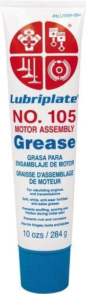 Lubriplate - 10 oz Tube Zinc Oxide General Purpose Grease - White, 150°F Max Temp, NLGIG 0, - A1 Tooling