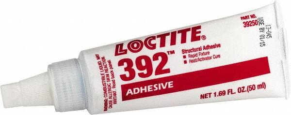 Loctite - 50 mL Tube Two Part Acrylic Adhesive - 15 min Working Time, 2,500 psi Shear Strength, Series 392 - A1 Tooling