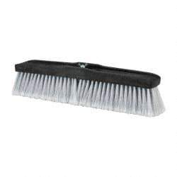 PRO-SOURCE - 18" General Purpose Polypropylene Push Broom - 3" Bristle Length, Plastic Block, Bolt-On Handle Connection, Handle Sold Separately - A1 Tooling