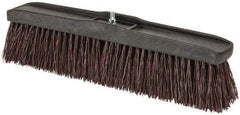 PRO-SOURCE - 18" Heavy Duty Polypropylene Push Broom - 3-1/4" Bristle Length, Plastic Block, Bolt-On Handle Connection, Handle Sold Separately - A1 Tooling