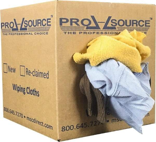 PRO-SOURCE - Reclaimed Rags - Assorted Colors, Fleece and Sweatshirt, Low Lint, Box - A1 Tooling