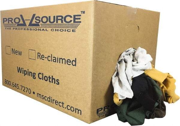 PRO-SOURCE - Reclaimed Rags - Assorted Colors, Fleece and Sweatshirt, Low Lint, Box - A1 Tooling