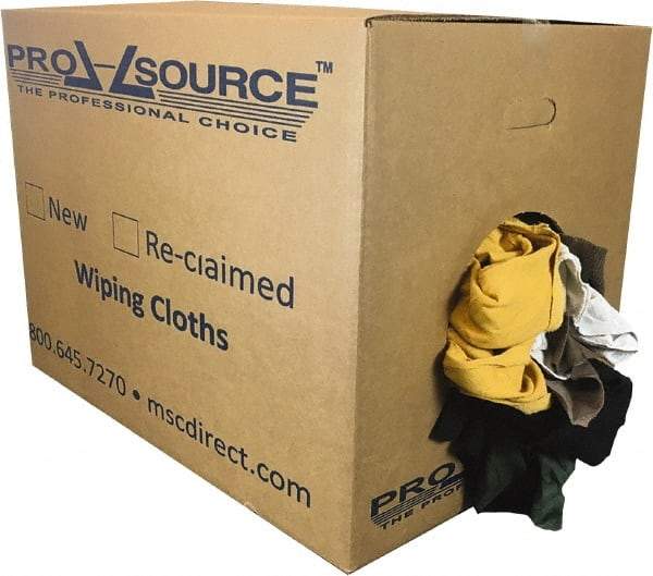 PRO-SOURCE - Reclaimed Rags - Assorted Colors, Fleece and Sweatshirt, Low Lint, Box - A1 Tooling