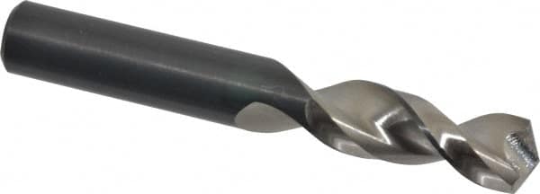 Walter-Titex - 21/32" 130° Parabolic Flute Vanadium High Speed Steel Screw Machine Drill Bit - Bright Finish, Right Hand Cut, 2-23/64" Flute Length, 4-11/16" OAL, Split Point, Straight Shank - A1 Tooling