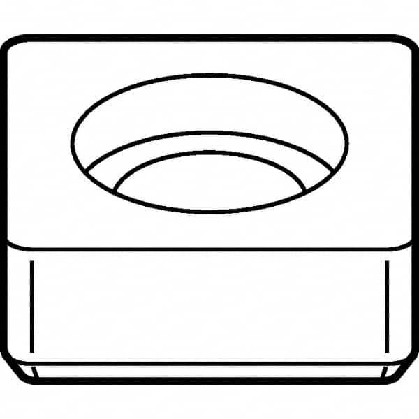 Kennametal - 3.96mm Inscribed Circle, Square Turning Shim for Indexables - Carbide, 0.126" Thick, SMYI Shim Style - A1 Tooling