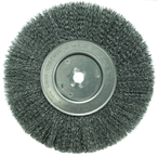 10" - Diameter Narrow Face Crimped Wire Wheel; .014" Steel Fill; 1-1/4" Arbor Hole - A1 Tooling