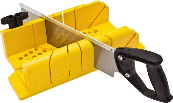 Stanley - 22.5°, 45°, 60°, 90° Miter Saw Miter Box & Saw - 4-1/4" Box Width x 18-1/4" Box Length - A1 Tooling