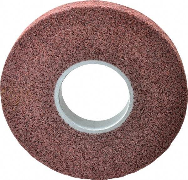 3M - 8" Diam, 1" Face Width, 3" Center Hole, Medium Grade, Aluminum Oxide Deburring Wheel - Convolute, Medium Density 5 Grade, 4,500 RPM - A1 Tooling